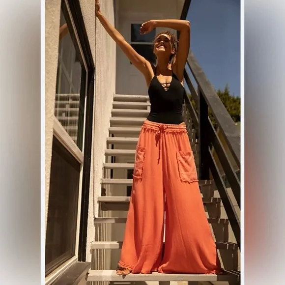 FP Movement Sure Thing Wide Leg Palazzo Pants Medium - Picture 1 of 16